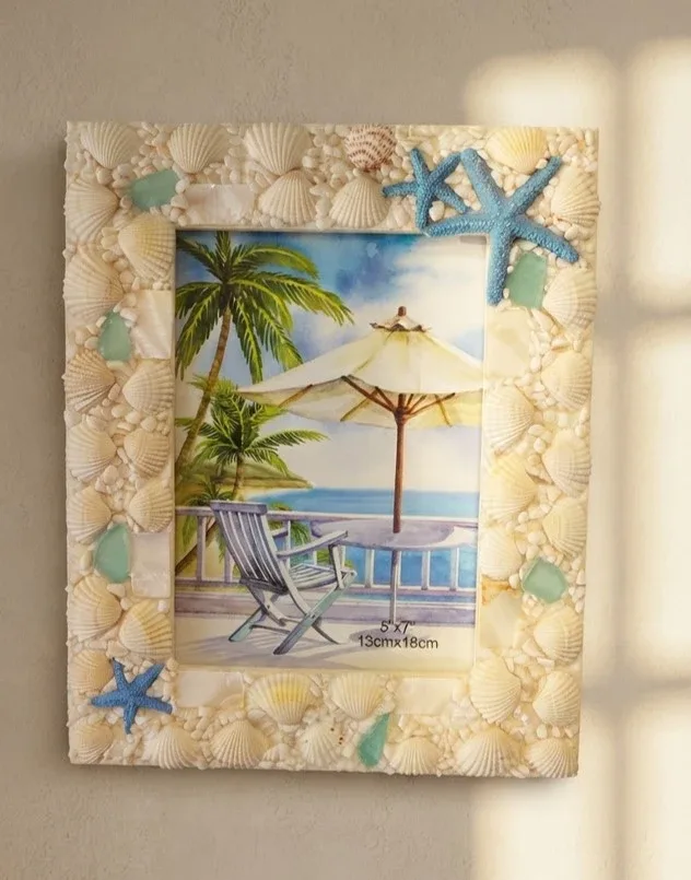 Coastal Seashell Picture Frame