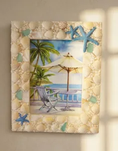 Coastal Seashell Picture Frame