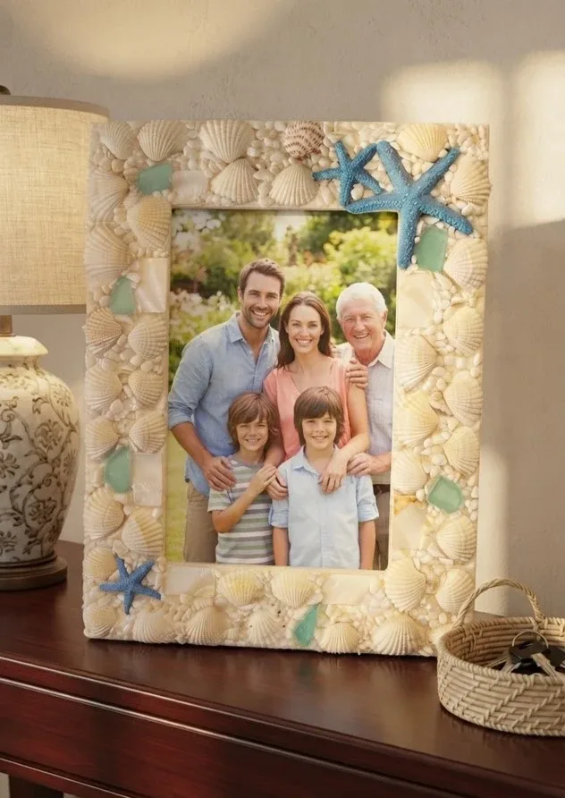 Coastal Seashell Picture Frame
