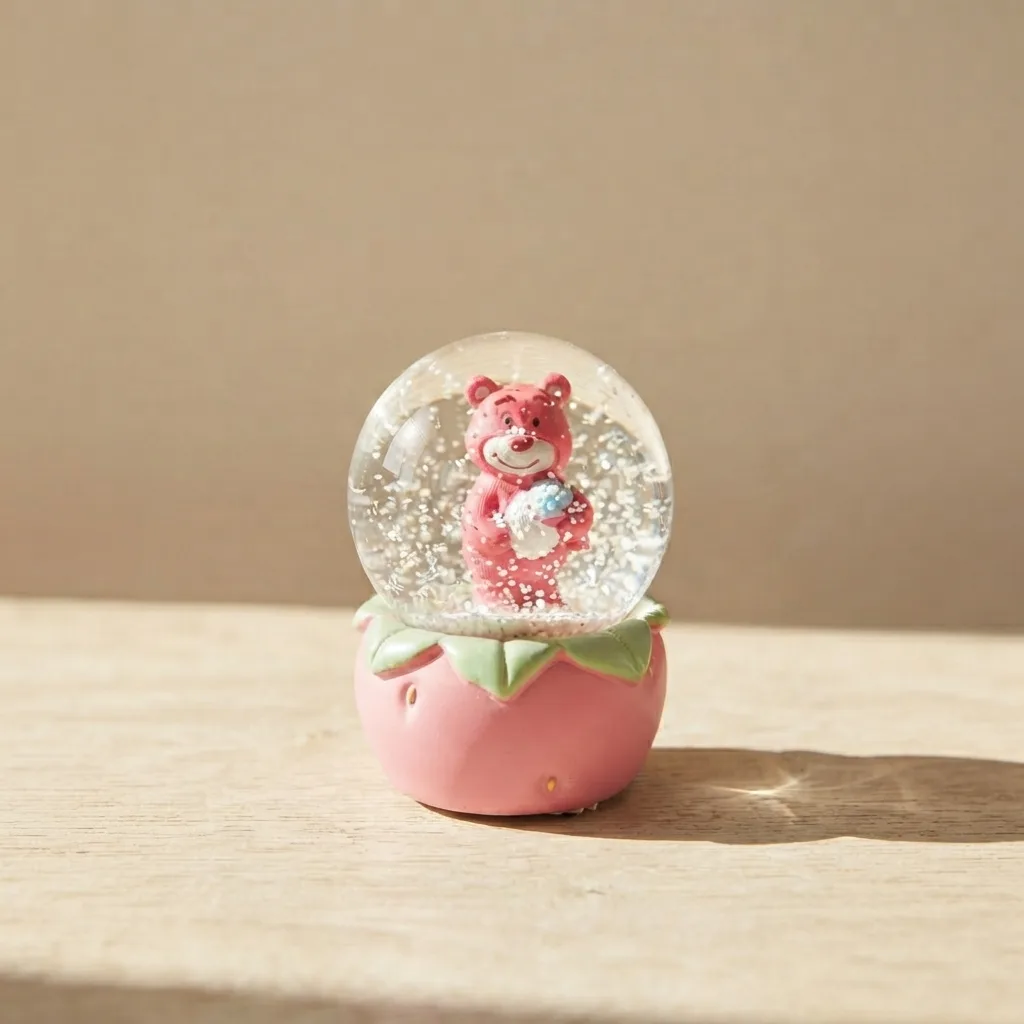 Strawberry Bear Snow Globe