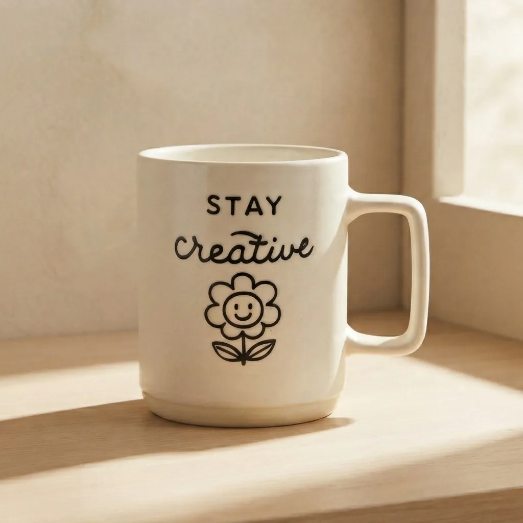 "Stay Creative" Flower Mug