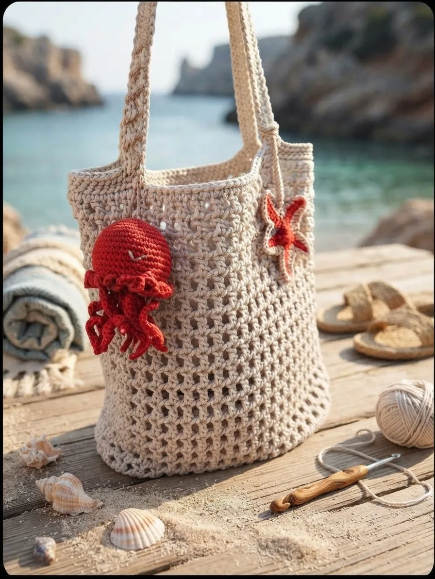 Ocean Breezes Crochet Tote