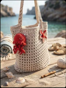 Ocean Breezes Crochet Tote